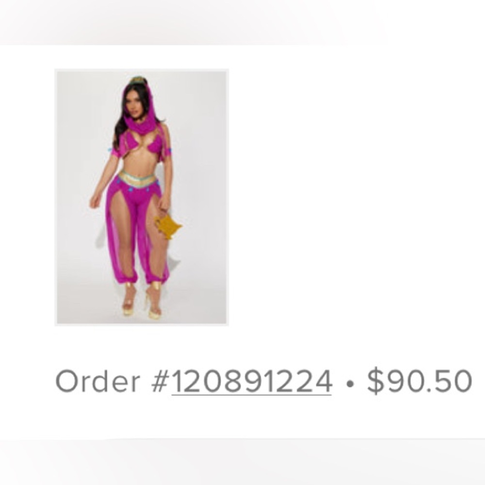 Fashion Nova Purple Sheer Pants Set - Picture 3 of 5
